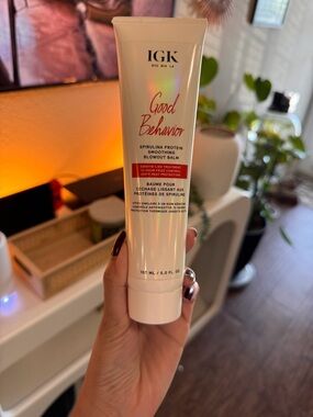 IGK Good Behavior Spirulina Smoothing Heat Protectant Blowout Balm 150 ml